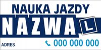 BANER REKLAMOWY projekt 130x80 cm OSK NAUKA JAZDY