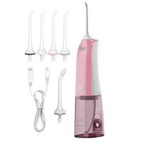 IRYGATOR DO ZĘBÓW RÓŻOWY BEZPRZEWODOWY PULSACYJNY DENTYSTYCZNY 4 TRYBY 5