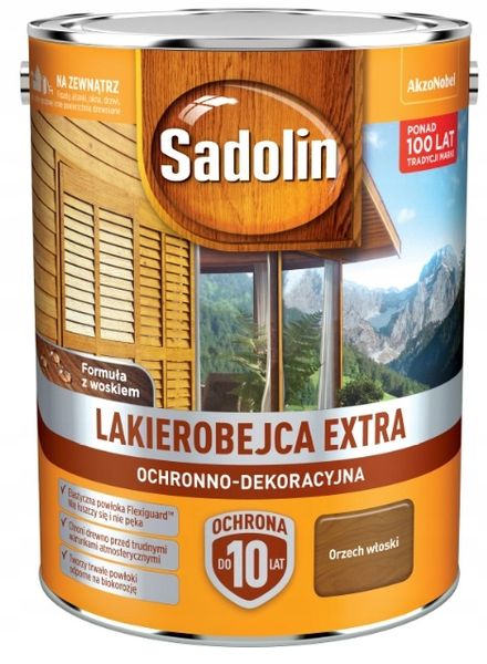SADOLIN EXTRA LAKIEROBEJCA- orzech włoski, 5l zdjęcie 1
