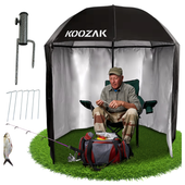 PARASOL WĘDKARSKI NAMIOT WODOODPORNY Z BOKAMI UV DUŻY KARPIOWY MOBILNY XXL