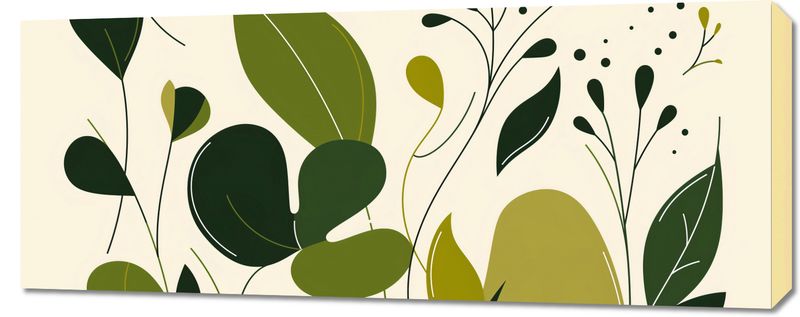 Obraz 100x40cm Świeżość Liści zdjęcie 1