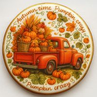 CIASTKO LUKROWANE  AUTUMN N ABUNDANCE ROZ.M KOŁO RĘCZNIE ROBIONE