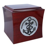 Urna z kotwicą na prochy dla żeglarza Urna kremacyjna z kotwicą