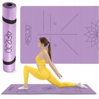 MATA DO ĆWICZEŃ JOGI FITNESS KAUCZUKOWA ANTYPOŚLIZGOWA 4FIZJO PREMIUM
