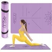 MATA DO ĆWICZEŃ JOGI FITNESS KAUCZUKOWA ANTYPOŚLIZGOWA 4FIZJO PREMIUM
