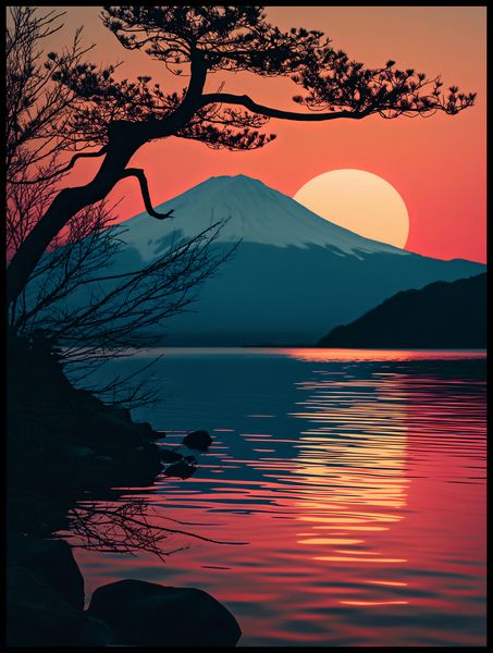 Plakat 75x100cm Góra Wieczorem zdjęcie 2