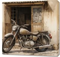 Obraz 70x70cm Motocyklowa Samotna Eskapada