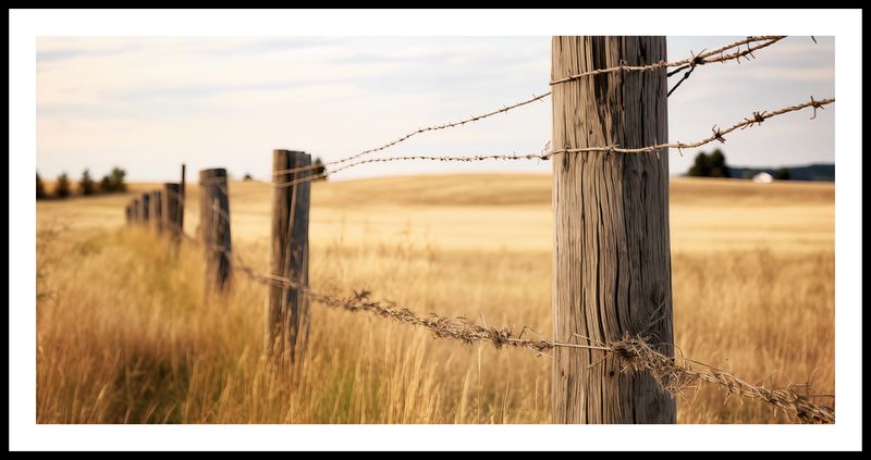 Plakat 91,3x44,5cm Płot na Polu zdjęcie 3