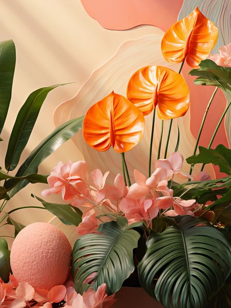 Plakat 60x80cm Pomarańczowy Raj zdjęcie 1