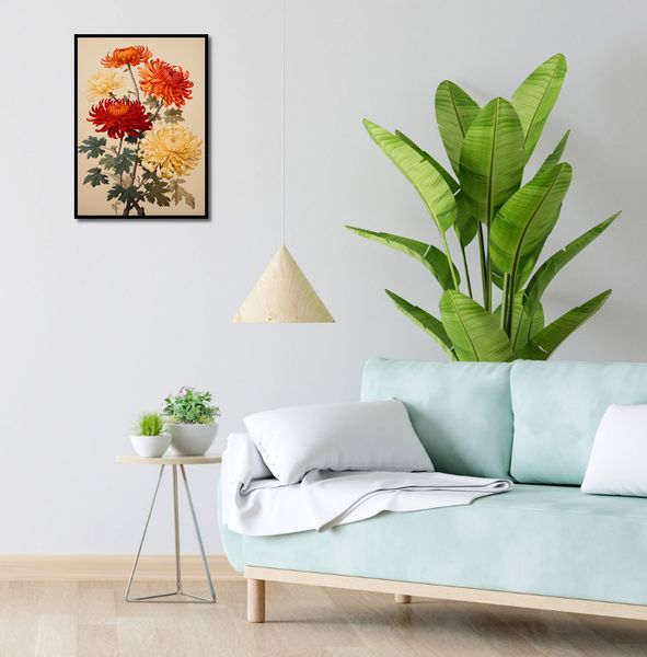 Plakat 40x55cm Tańczące Chryzantemy zdjęcie 4