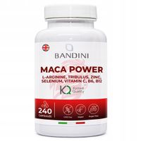Bandini MACA Power 240 kapsułek wegańskich, wysoka dawka czarnej Maca + Ar…