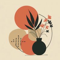 Plakat 20x20cm Wazon z Kwiatami
