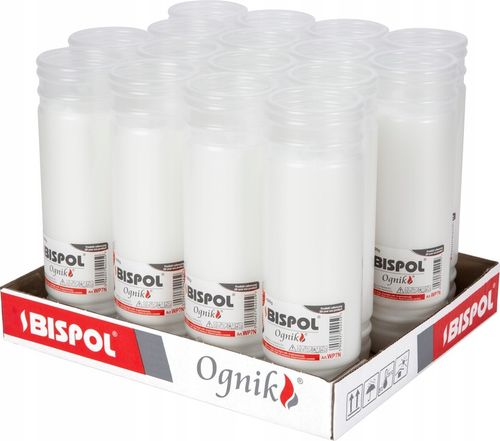 Wkłady Parafinowe Do Zniczy Bispol Ognik WP7N 168h 16 Sztuk Długo Palące na Arena.pl