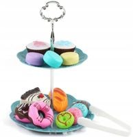 SERWIS KAWOWY ZESTAW do herbaty dla dzieci Kawa Filiżanki Łyżki Patera