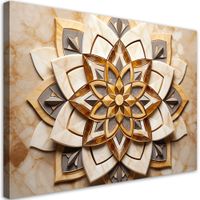 Obraz - AI Kwiaty mandala 3D 90x60