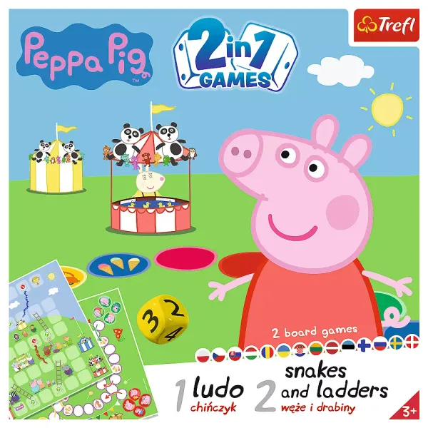 Świnka Peppa. 2w1 Chinczyk/Węże i drabiny zdjęcie 4