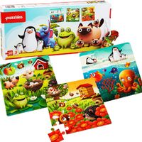 puzzle 3w1 ulubione zwierzęta zestaw układanka 3 obrazki kolorowe 12985