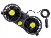 Wentylator obrotowy 12V/8W, średnica 2x 10 cm, na platformie CARMOTION