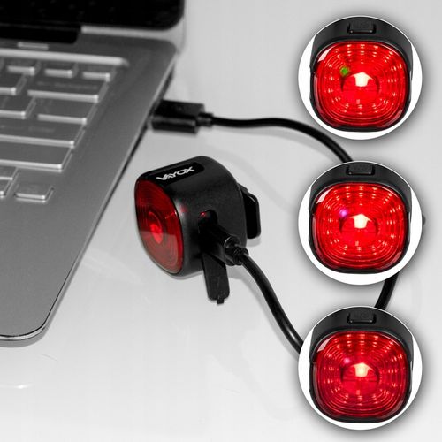 LAMPKA ROWEROWA TYLNA CZERWONA 17xLED WODOODPRONA MOCNA USB-C VAYOX na Arena.pl