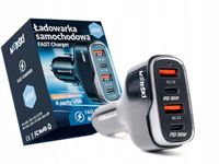 SZYBKA PRZEJŚCIÓWKA DO ŁADOWANIA W SAMOCHODZIE QC PD 2x USB A , 2x C 60W