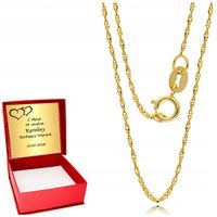 Złoty Łańcuszek 585 Złoto Singapur dla kobiety skręcony