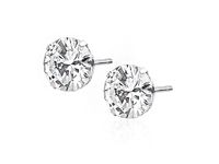 Okrągłe srebrne kolczyki białe cyrkonie srebro 925 1COW8E