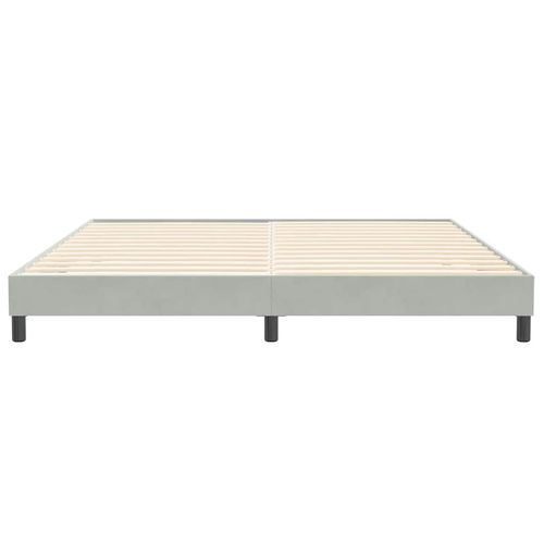 Łóżko Box Spring bez materaca Jasnoszary 200x210 cm Aksamit na Arena.pl