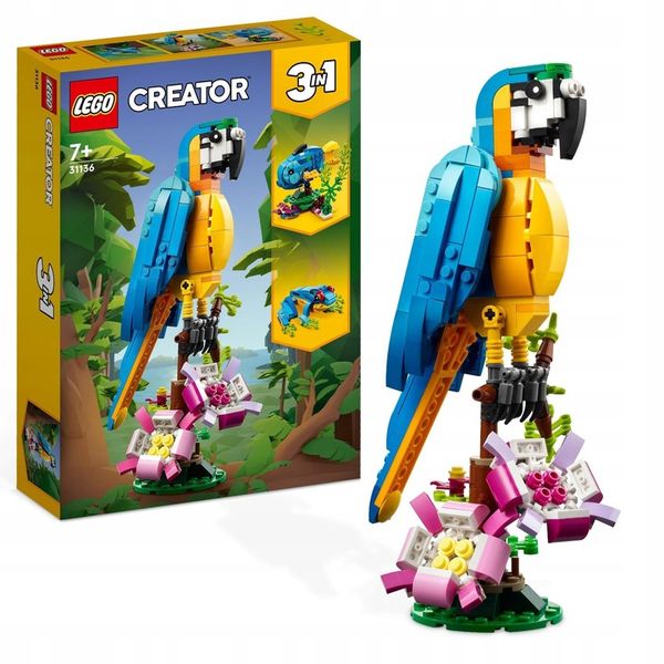 LEGO Creator 3 w 1 31136 Egzotyczna papuga 3w1 Prezent zdjęcie 5