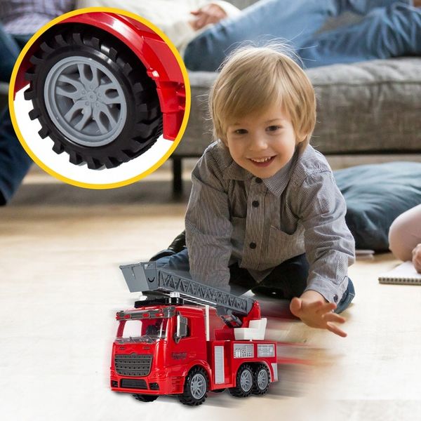 STRAŻ POŻARNA WÓZ STRAŻACKI Z DRABINĄ AUTO SAMOCHÓD INTERAKTYWNY DŹWIĘK zdjęcie 13