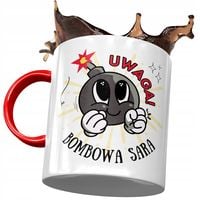 Kubek Czerwony Dla Sary Koleżanki Prezent Z Nadrukiem Ze Zdjęciem