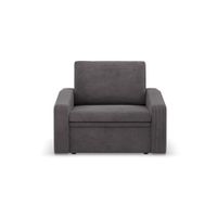 Fotel z funkcją spania, Punto, sztruks, 108x87x80 cm, szary | TYLETEGOTU