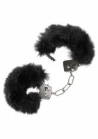ultra fluffy furry cuffs kajdanki z futerkiem, regulowane, srebrne