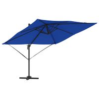 Parasol Roma Niebieski 286 x 285 x 265 cm Poliester i aluminium