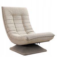 FOTEL WYPOCZYNKOWY ROZKŁADANY OBROTOWY KREMOWY