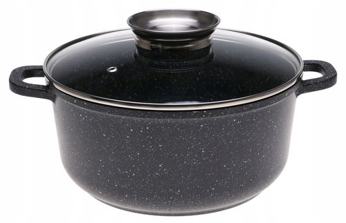 GARNEK MARMUROWY Czarny 24cm INDUKCJA 4,5l 9005 na Arena.pl