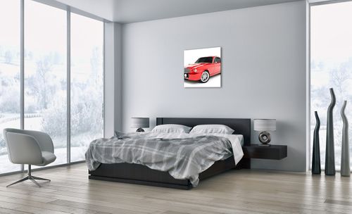 Obraz Na Płótnie - Czerwony Samochód  - 60X60 Cm - Ac60X60-2563 na Arena.pl