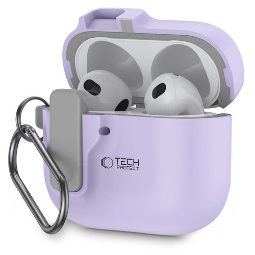 Etui Tech-Protect Slim Hook PC DO AirPods 4 Bezpieczny Zamek Lawendowe na Arena.pl