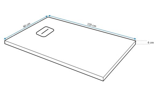 Brodzik Kamienny 80 x 120 Grey na Arena.pl