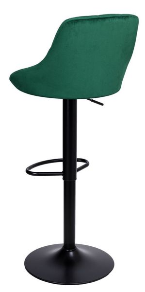 Hoker krzesło barowe CYDRO BLACK ciemnozielone Velvet zdjęcie 6