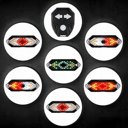 MOCNA LAMPKA ROWEROWA TYLNA KIERUNKOWSKAZY ROWEROWE ŚWIATŁO TYŁ LED USB na Arena.pl