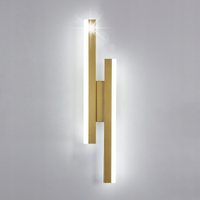 KINKIET SCIENNY LAMPA LED ZŁOTY WEWNETRZNY NOWOCZESNY DO SALONU 16W 6500K
