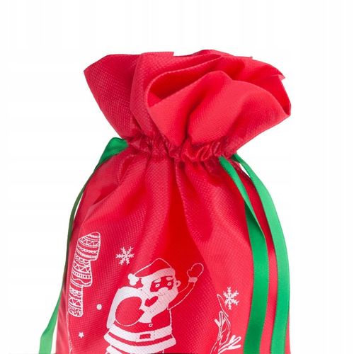 WOREK PREZENTY MIKOŁAJA świąteczny święta CZERWONY ZIELONY torebki 8szt na Arena.pl