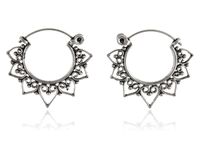 KOLCZYKI OKSYDOWANE SREBRNE AŻUROWE KÓŁKA KOŁA