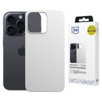 apple iphone 15 pro max - 3mk hardy magsilicone silver-white
