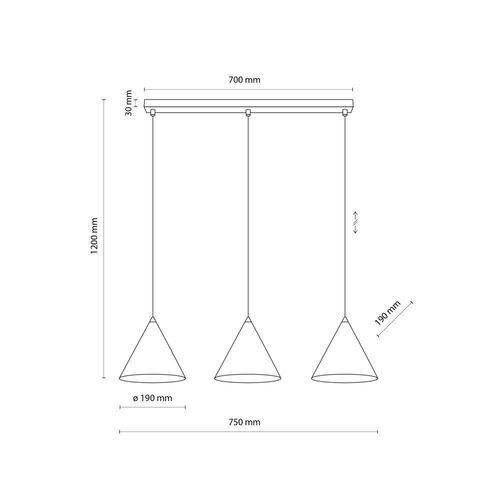lampa wisząca cono black 10068 tk lighting na Arena.pl