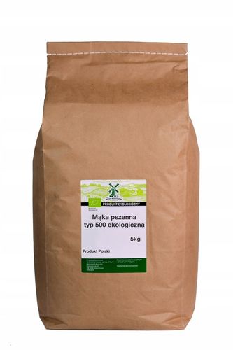 MĄKA PSZENNA 500 BIO Z NASZEGO MŁYNA Z POLSKIEGO ZBOŻA EKO 5kg na Arena.pl