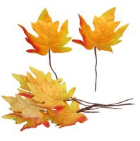 SZTUCZNE KWIATY ROŚLINY LIŚCIE KLONU LIŚCIE NA PIKU 9SZT.