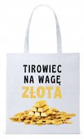 Dla Tirowca Prezent Torba Biała Eco Shopper Z Nadrukiem Ze Zdjęciem