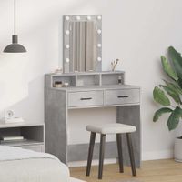 Toaletka Szary 79 x 41 x 140 cm Materiał drewnopochodny