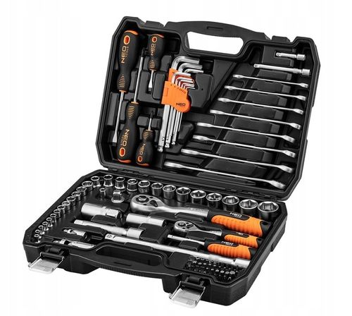 NEO 10-206 ZESTAW KLUCZE NASADOWE 1/2", 1/4" TORX NASADKI WALIZKA 100el na Arena.pl